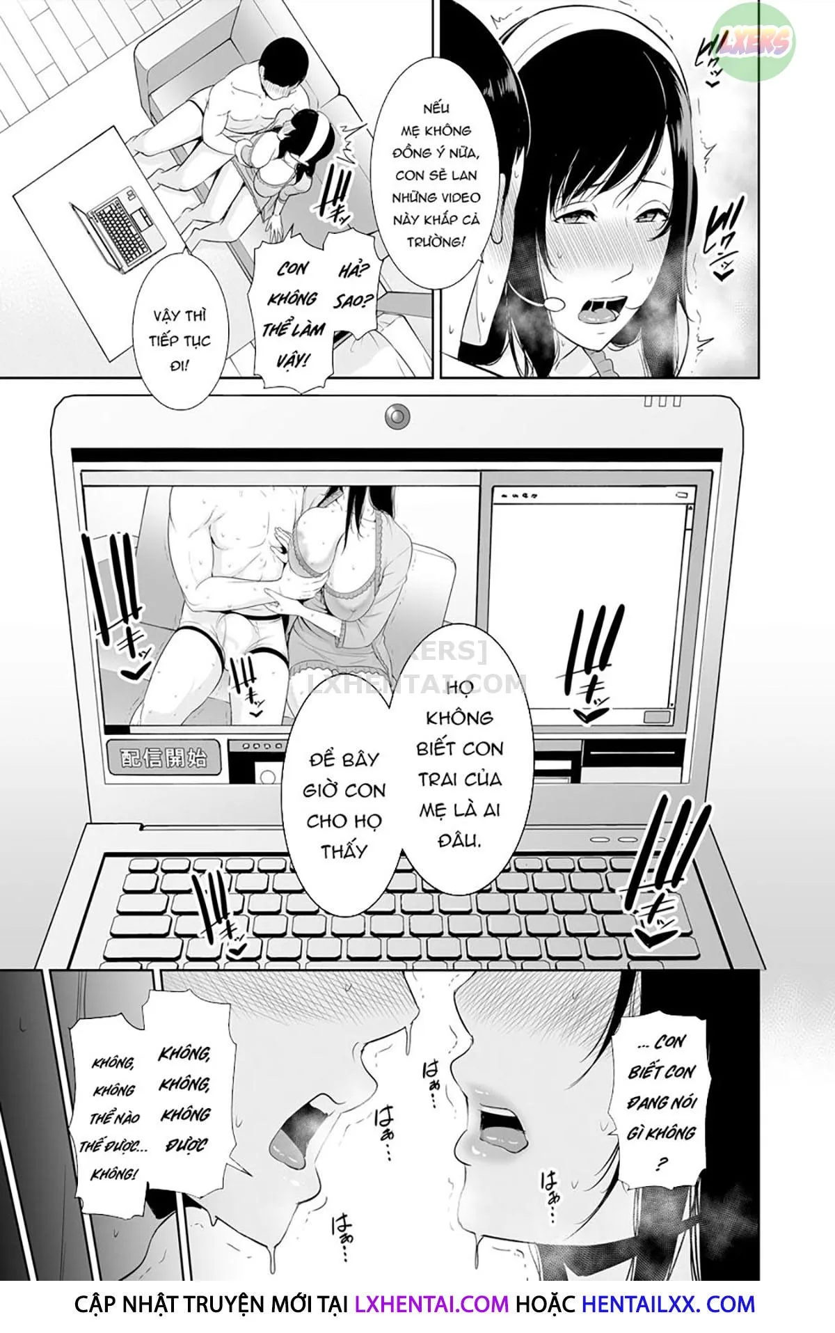 HentaiVN.net - Ảnh 29 - Haha wa Yoru ni Saku Single Mother no Haishin Kiroku - Oneshot