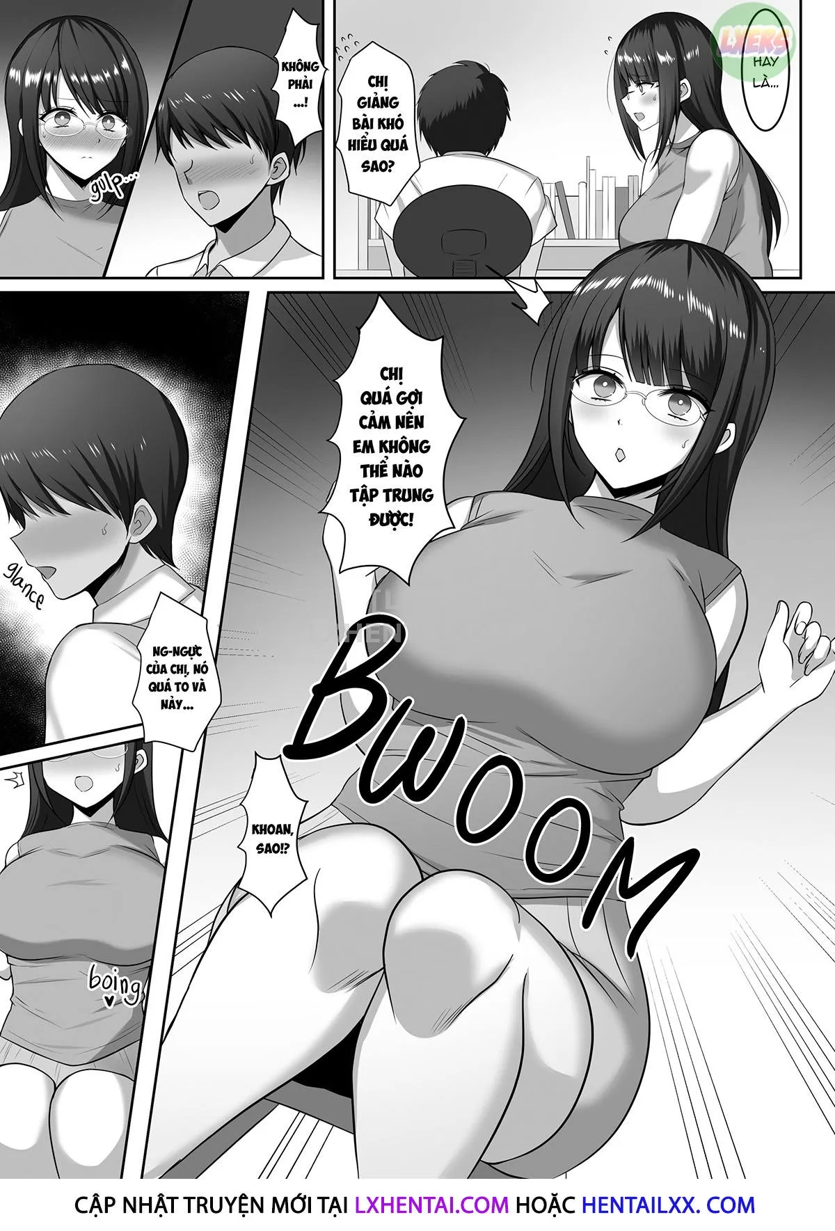 HentaiVN.net - Ảnh 8 - Bóp nát bộ ngực khủng của bà chị gia sư - Oneshot