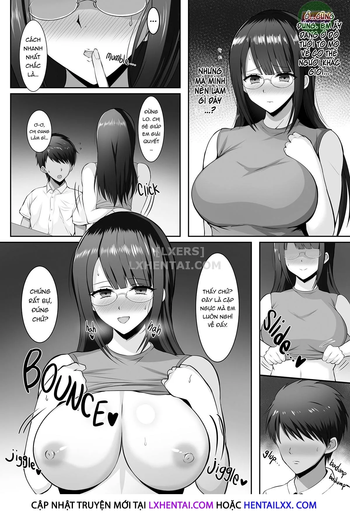 HentaiVN.net - Ảnh 9 - Bóp nát bộ ngực khủng của bà chị gia sư - Oneshot