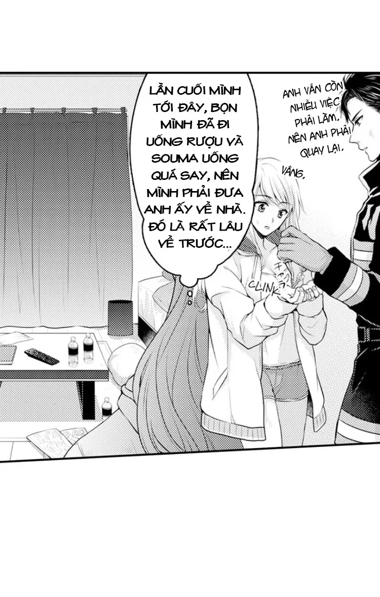 HentaiVN.net - Ảnh 31 - Ngọn lửa trong tầm tay [Fire in His Fingertips: A Flirty Fireman Ravishes Me with His Smoldering Gaze , 指先から本気の熱情～チャラ男消防士はまっすぐな目で私を抱いた] - Chapter 2: Về nhà với anh