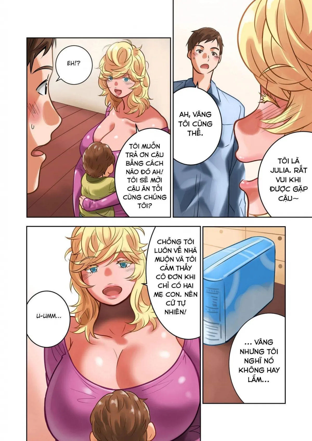 HentaiVN.net - Ảnh 12 - Chichinomi Ksan no Bonyuu [Chichinomi K-Cup Hitozuma Julia-san no Bonyuu] - Chap 1