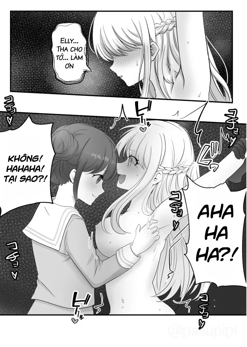 HentaiVN.net - Ảnh 17 - Câu chuyện về Elle bị linh hồn ác nhập và bắt nạt Lily - Oneshot
