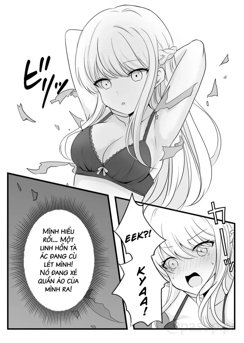 HentaiVN.net - Ảnh 9 - Câu chuyện về Elle bị linh hồn ác nhập và bắt nạt Lily - Oneshot