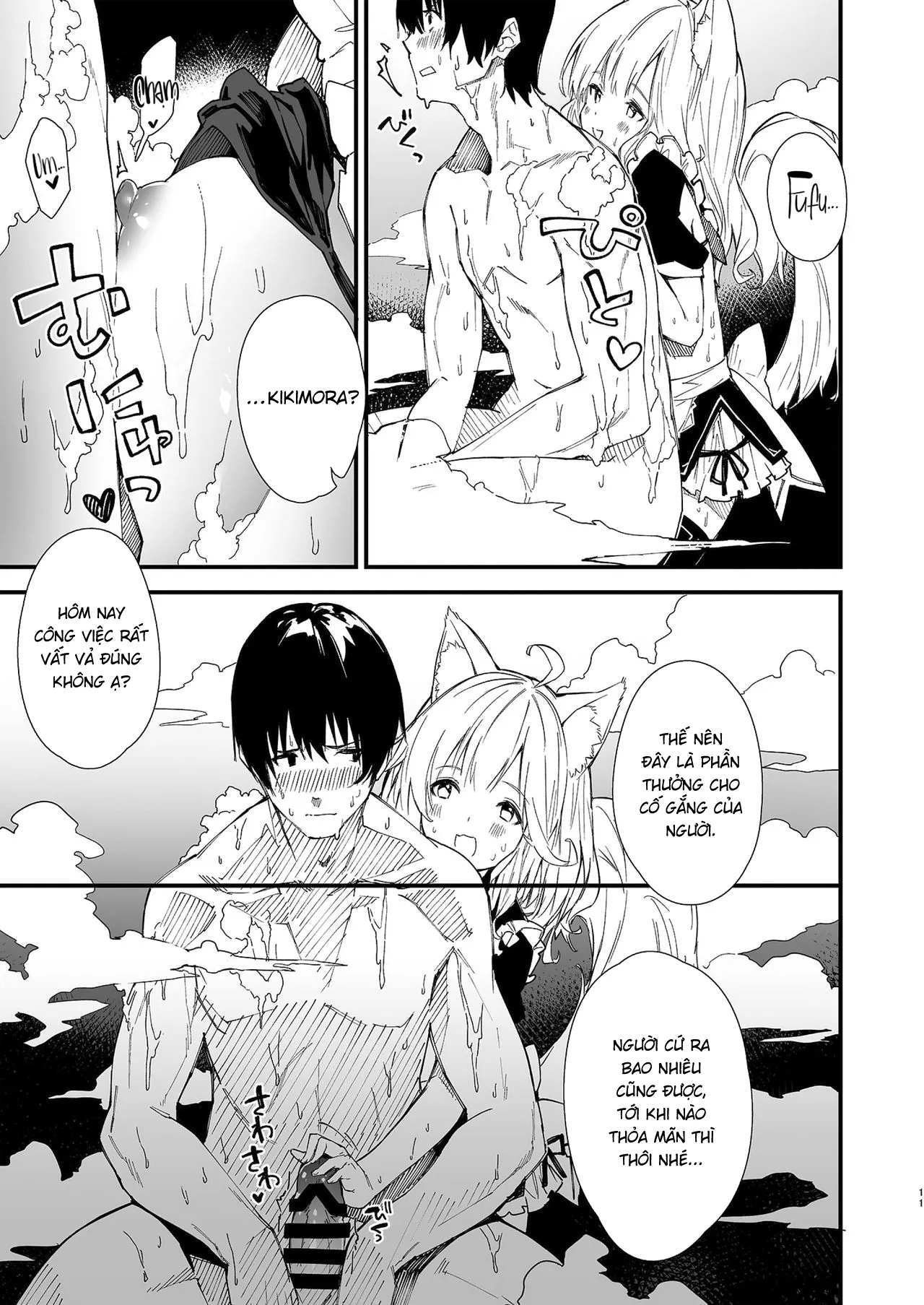 HentaiVN.net - Ảnh 9 - Sống Cùng Nàng Tai Thú [Kemomimi Maid to Ichaicha suru Hon, けもみみメイドといちゃいちゃする本] - Chương 1