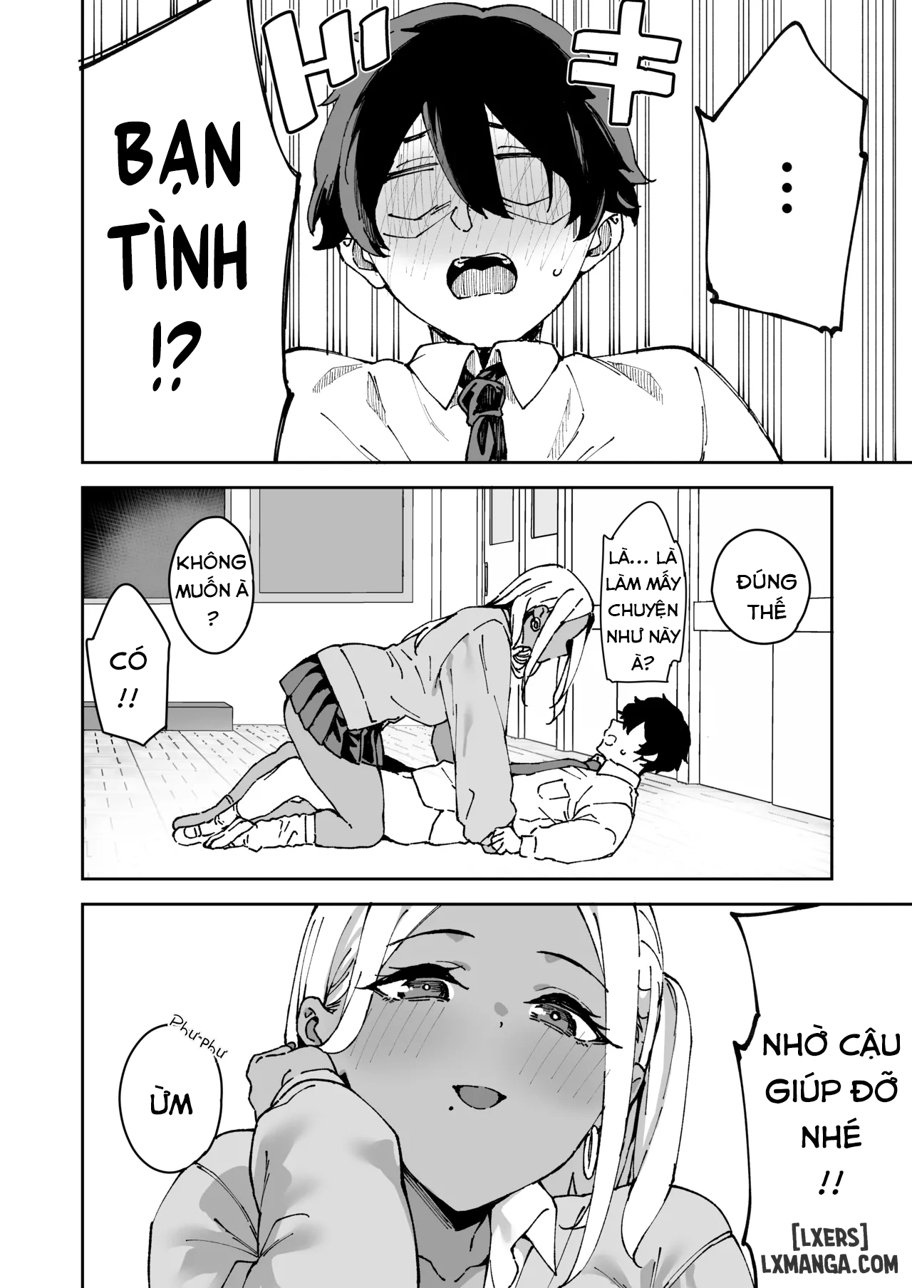 HentaiVN.net - Ảnh 21 - Kurasu no Kuro Gyaru to Sefure ni Natta hanashi - One Shot