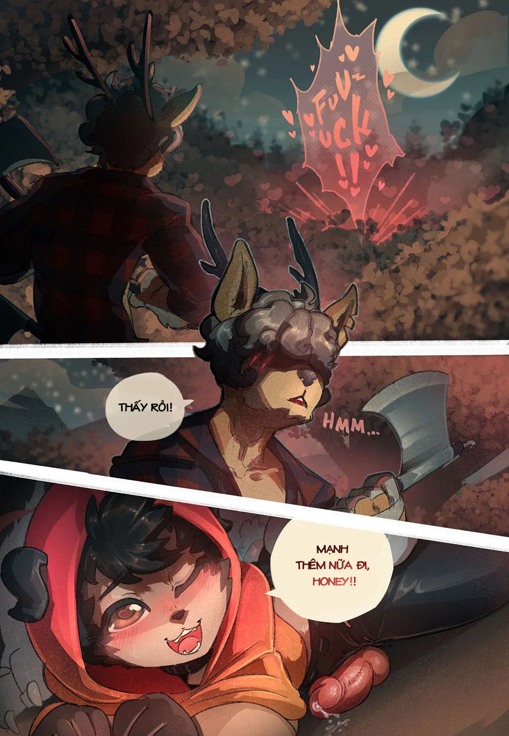 HentaiVN.net - Ảnh 11 - Chó sói quàng khăn đỏ [Little red] - Chap 1