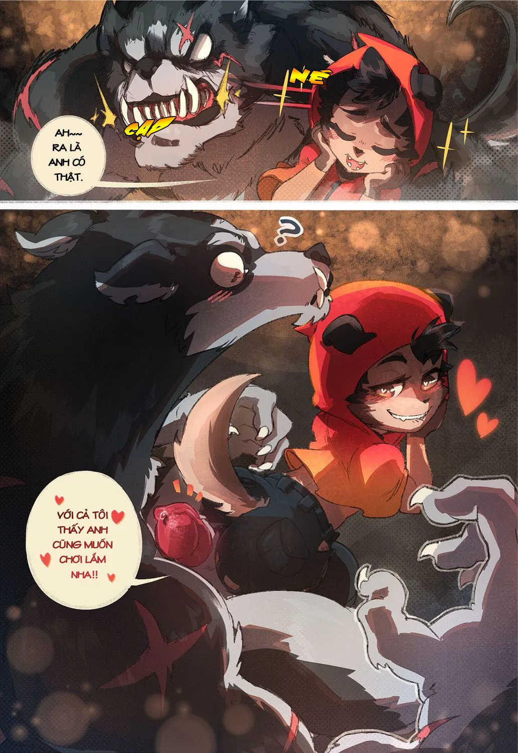 HentaiVN.net - Ảnh 7 - Chó sói quàng khăn đỏ [Little red] - Chap 1