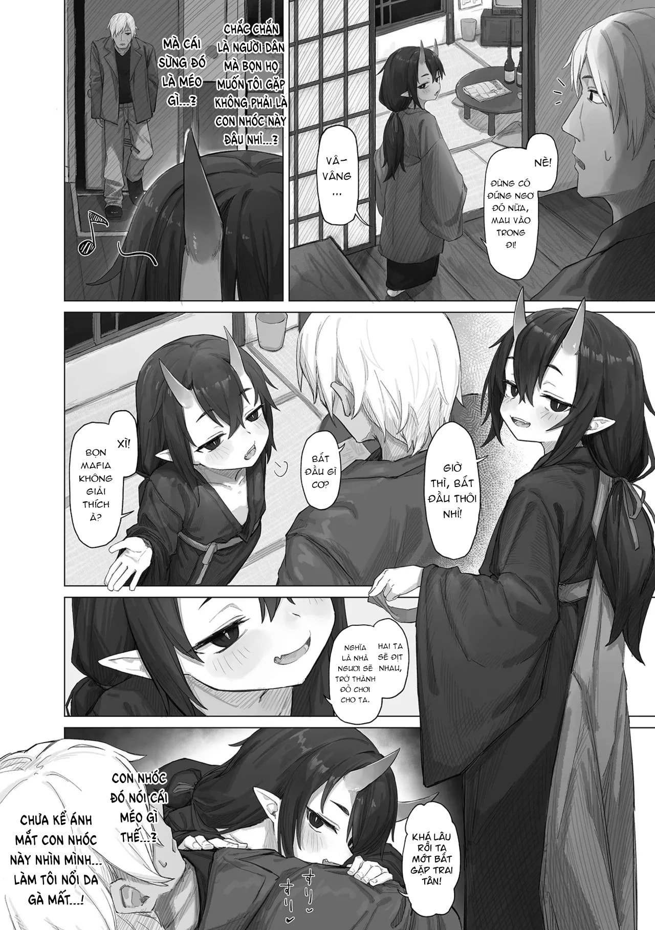 HentaiVN.net - Ảnh 3 - Mắt kẹt với bé loli oni tại một nơi vô cùng khó nói - Oneshot
