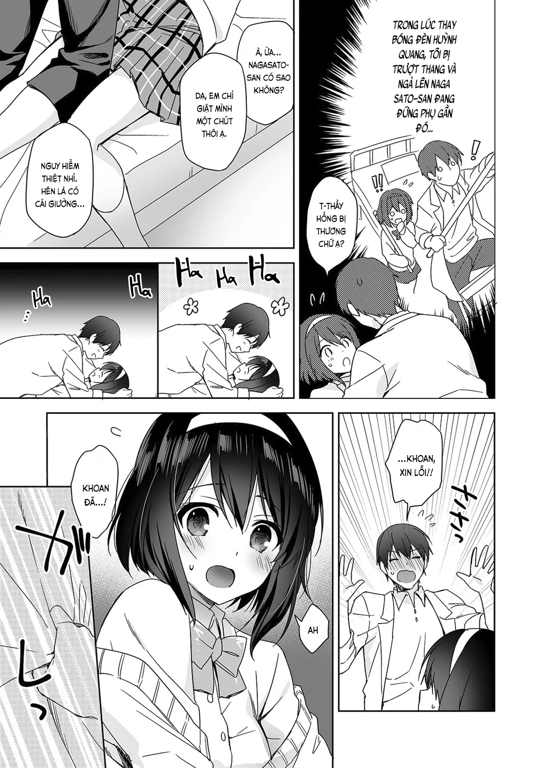 HentaiVN.net - Ảnh 11 - Nagasato-san khéo léo và ngọt ngào ~ Vỗ về trong phòng y tế!~ [Amayakashi Jouzu no Nagasato-san ~ Hokenshitsu de Yoshiyoshi Ecchi!~; 甘やかし上手の長里さん～保健室でよしよしえっち!～] - Ch. 1