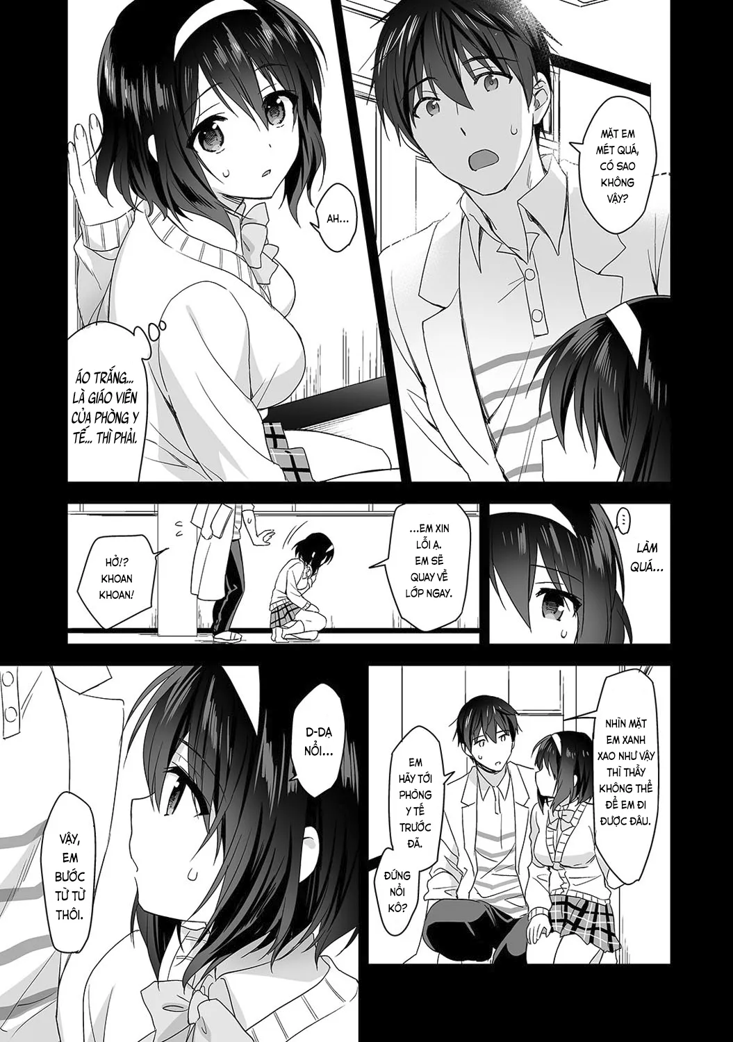 HentaiVN.net - Ảnh 5 - Nagasato-san khéo léo và ngọt ngào ~ Vỗ về trong phòng y tế!~ [Amayakashi Jouzu no Nagasato-san ~ Hokenshitsu de Yoshiyoshi Ecchi!~; 甘やかし上手の長里さん～保健室でよしよしえっち!～] - Ch. 3