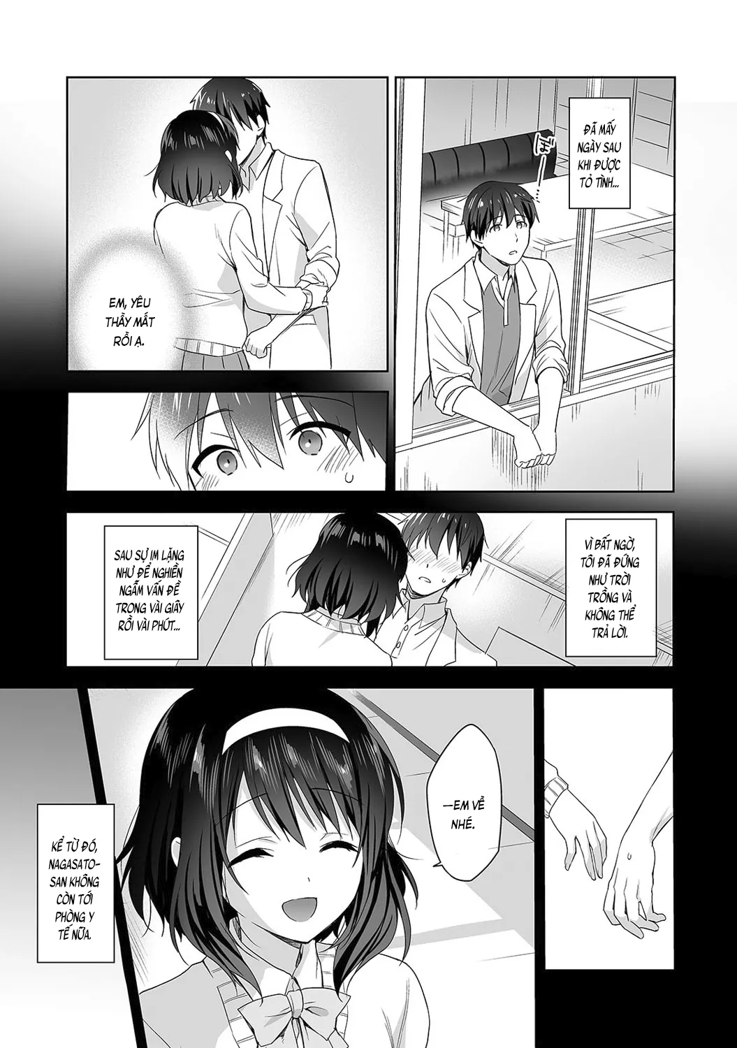 HentaiVN.net - Ảnh 4 - Nagasato-san khéo léo và ngọt ngào ~ Vỗ về trong phòng y tế!~ [Amayakashi Jouzu no Nagasato-san ~ Hokenshitsu de Yoshiyoshi Ecchi!~; 甘やかし上手の長里さん～保健室でよしよしえっち!～] - Ch. 4