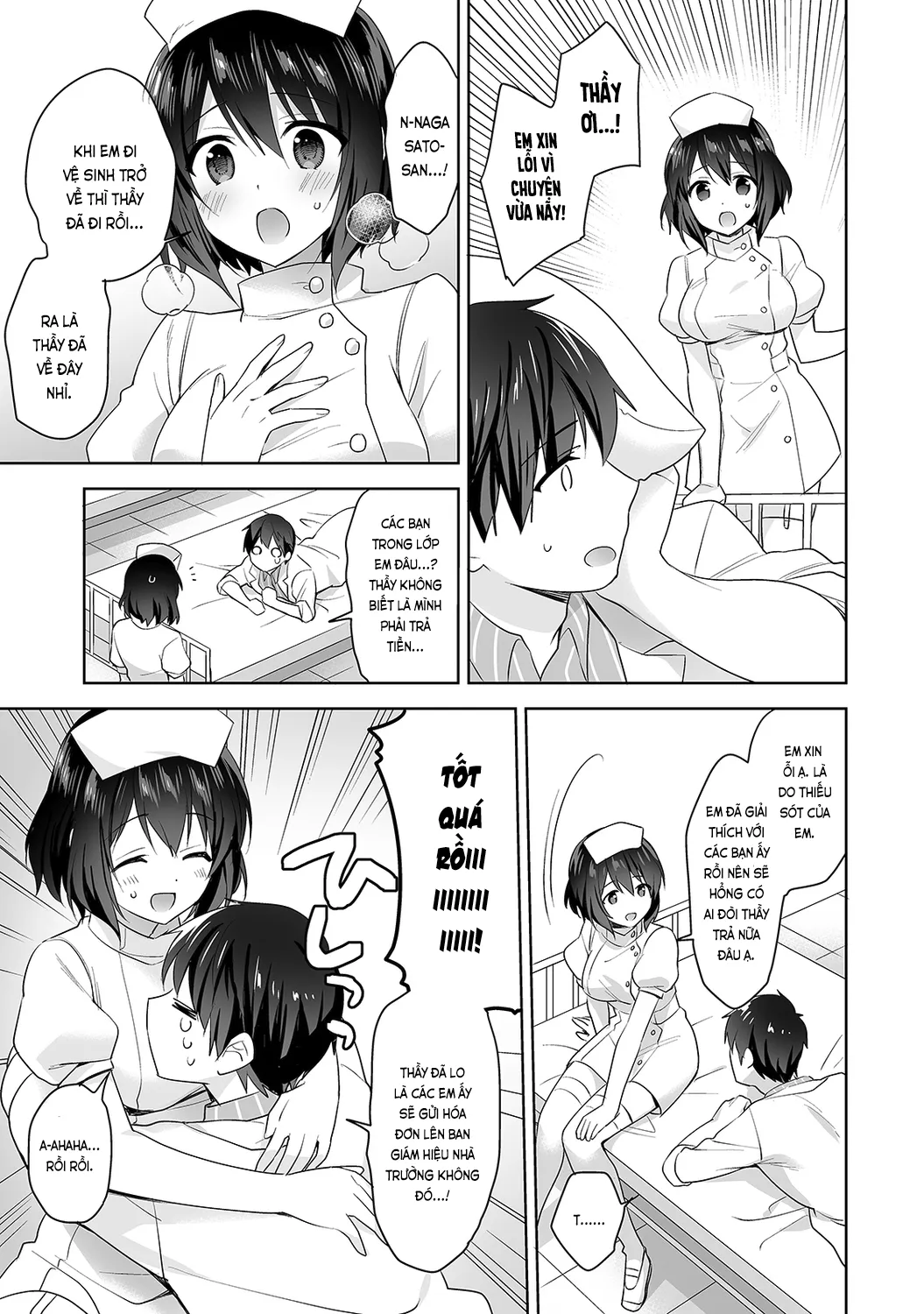 HentaiVN.net - Ảnh 10 - Nagasato-san khéo léo và ngọt ngào ~ Vỗ về trong phòng y tế!~ [Amayakashi Jouzu no Nagasato-san ~ Hokenshitsu de Yoshiyoshi Ecchi!~; 甘やかし上手の長里さん～保健室でよしよしえっち!～] - Ch. 6