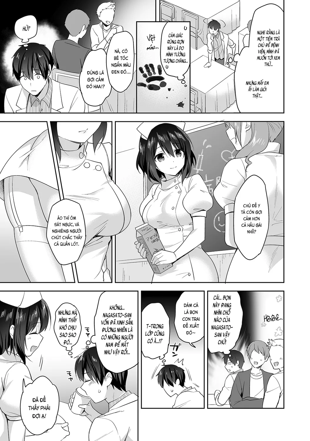 HentaiVN.net - Ảnh 6 - Nagasato-san khéo léo và ngọt ngào ~ Vỗ về trong phòng y tế!~ [Amayakashi Jouzu no Nagasato-san ~ Hokenshitsu de Yoshiyoshi Ecchi!~; 甘やかし上手の長里さん～保健室でよしよしえっち!～] - Ch. 6