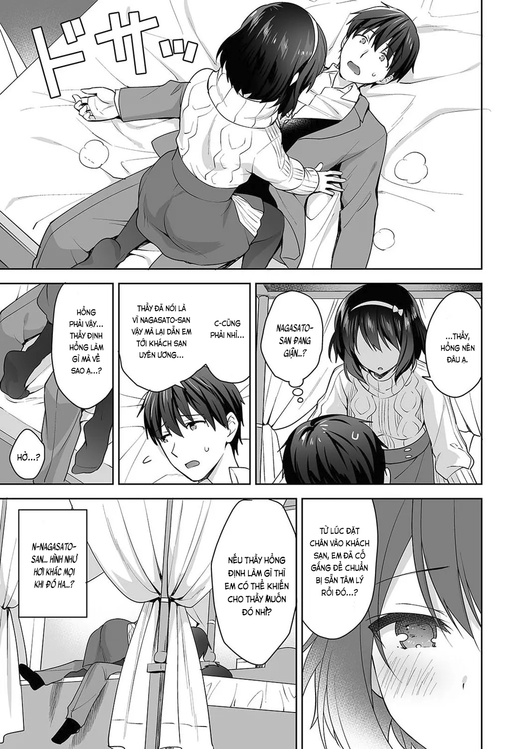 HentaiVN.net - Ảnh 10 - Nagasato-san khéo léo và ngọt ngào ~ Vỗ về trong phòng y tế!~ [Amayakashi Jouzu no Nagasato-san ~ Hokenshitsu de Yoshiyoshi Ecchi!~; 甘やかし上手の長里さん～保健室でよしよしえっち!～] - Ch. 9