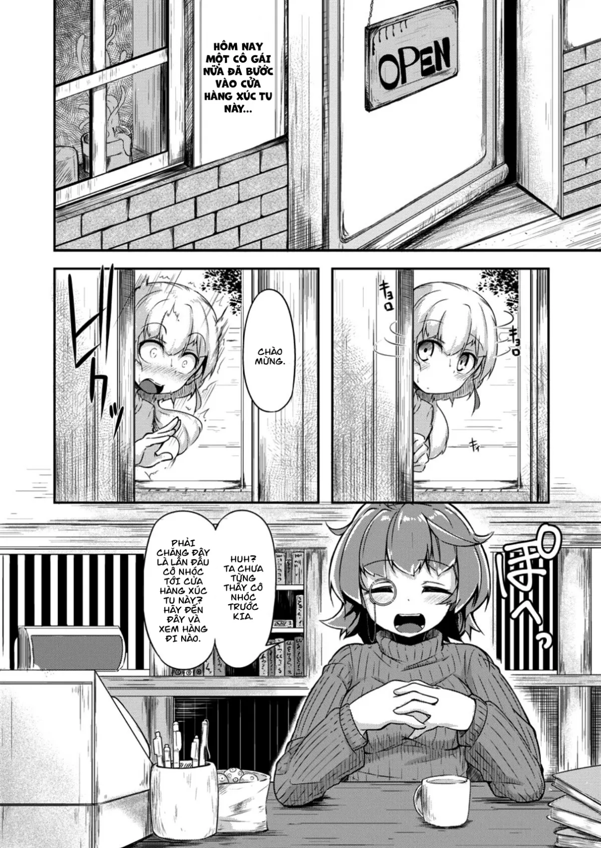 HentaiVN.net - Ảnh 4 - Anata no Machi no Shokushuyasan [Your neighborhood tentacle shop] - Chap 1