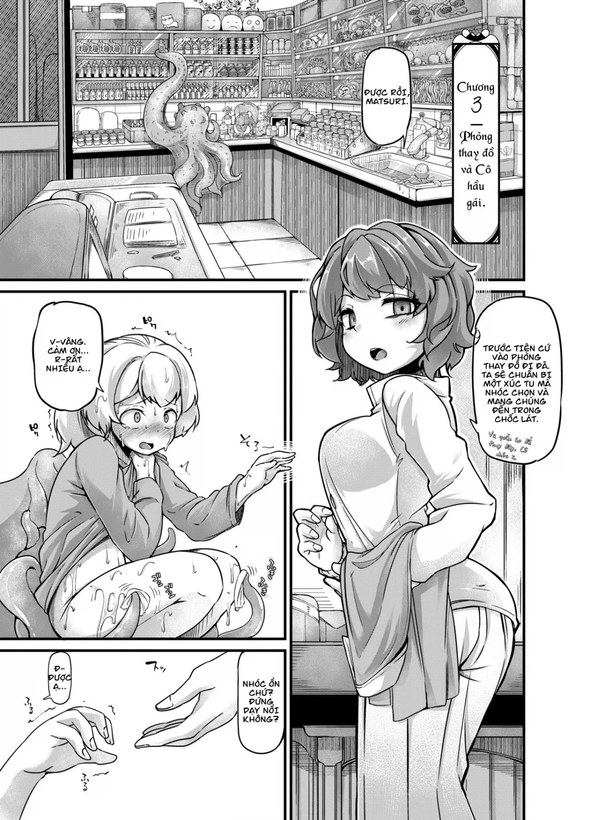 HentaiVN.net - Ảnh 5 - Anata no Machi no Shokushuyasan [Your neighborhood tentacle shop] - Chap 3