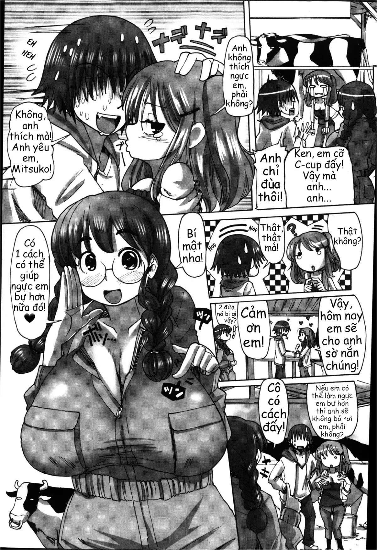 HentaiVN.net - Ảnh 4 - Mitsuko-chan no nyuugyuu taiken-ki [Mitsuko's Experience as a Milk Cow] - Oneshot