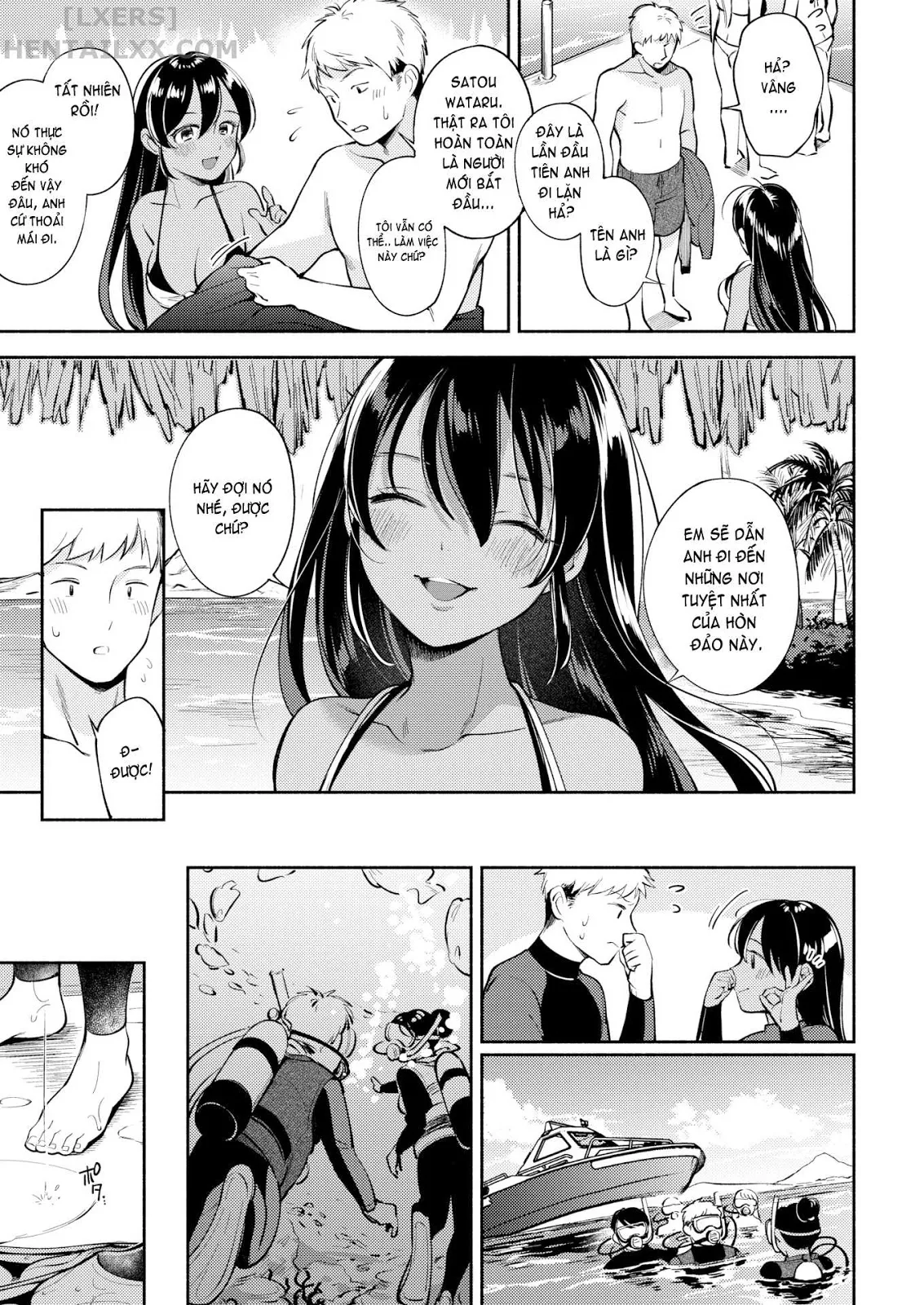 HentaiVN.net - Ảnh 4 - Okaeri [Tropical Escape; Sase-san is Very Popular; Date Plan] - Chap 3 - Tropical Escape