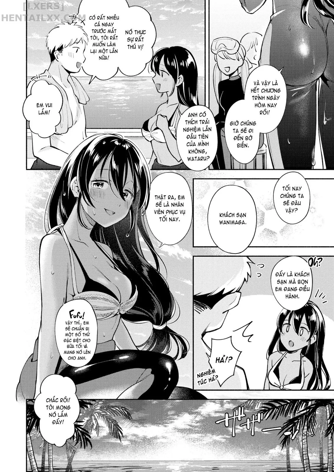 HentaiVN.net - Ảnh 5 - Okaeri [Tropical Escape; Sase-san is Very Popular; Date Plan] - Chap 3 - Tropical Escape