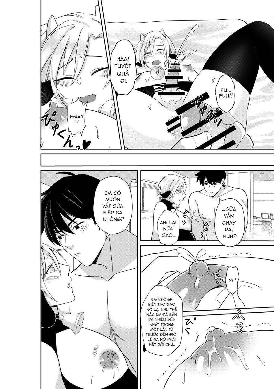 HentaiVN.net - Ảnh 31 - Nyuugyuu Oyako Tokunou Milk wa Papa no Aji - one shot