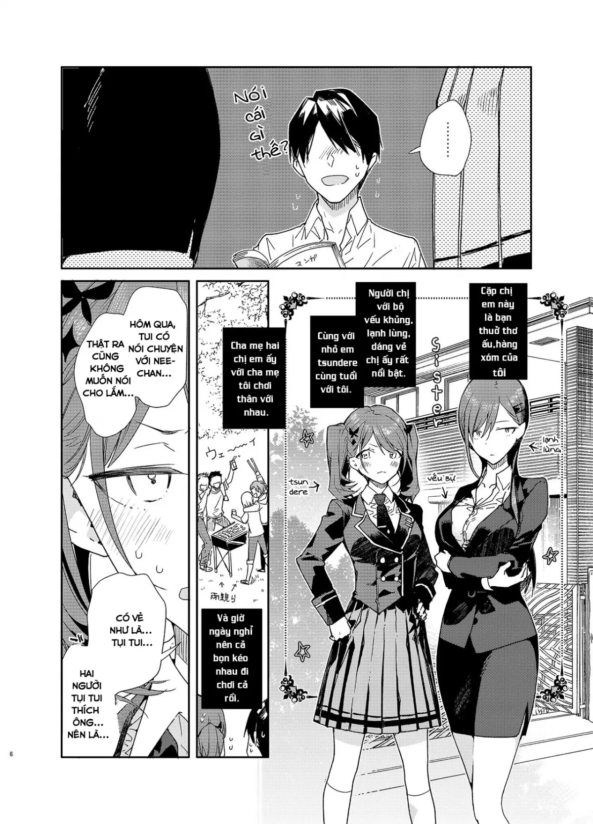 HentaiVN.net - Ảnh 6 - onee-chan vô cảm và nhỏ bạn tsundere dễ thương ngọt vô đối [Kinjo no Tsuntsun Imouto to Muhyoujou Ane ni Semarare Ecchi |] - Oneshot