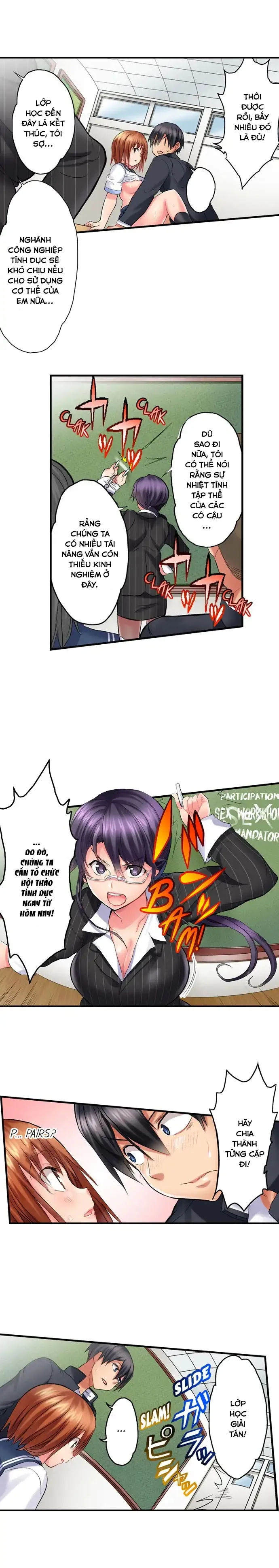 HentaiVN.net - Ảnh 4 - Chào mừng bạn đến với lớp học tình dục. [初体験は教室で。～1年H組セックス公開授業中～] - Tập 4: Bị gái bắt!