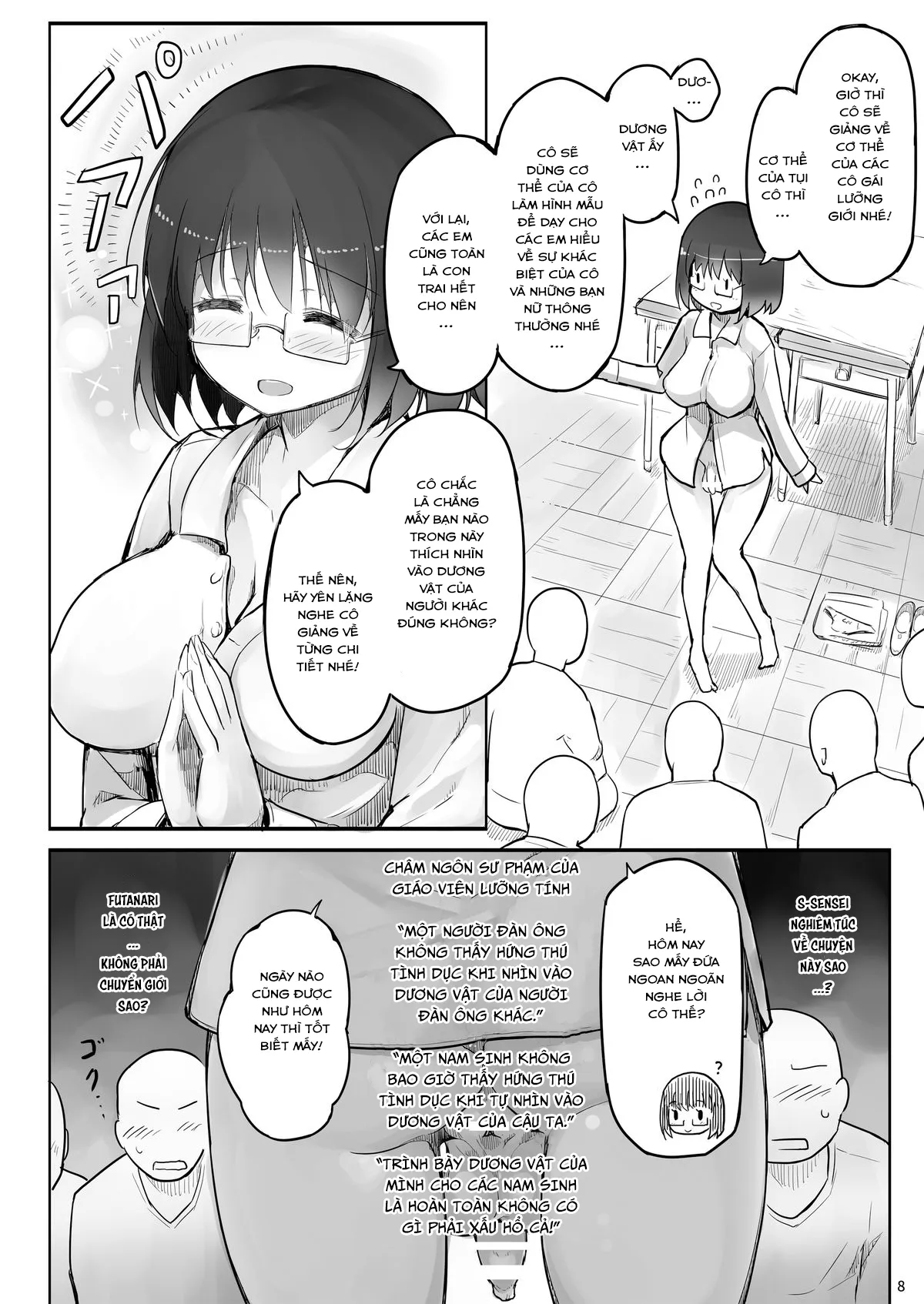 HentaiVN.net - Ảnh 8 - Futanari Teacher [Buổi Học Giáo Dục Giới Tính Đặc Biệt!] - Oneshot