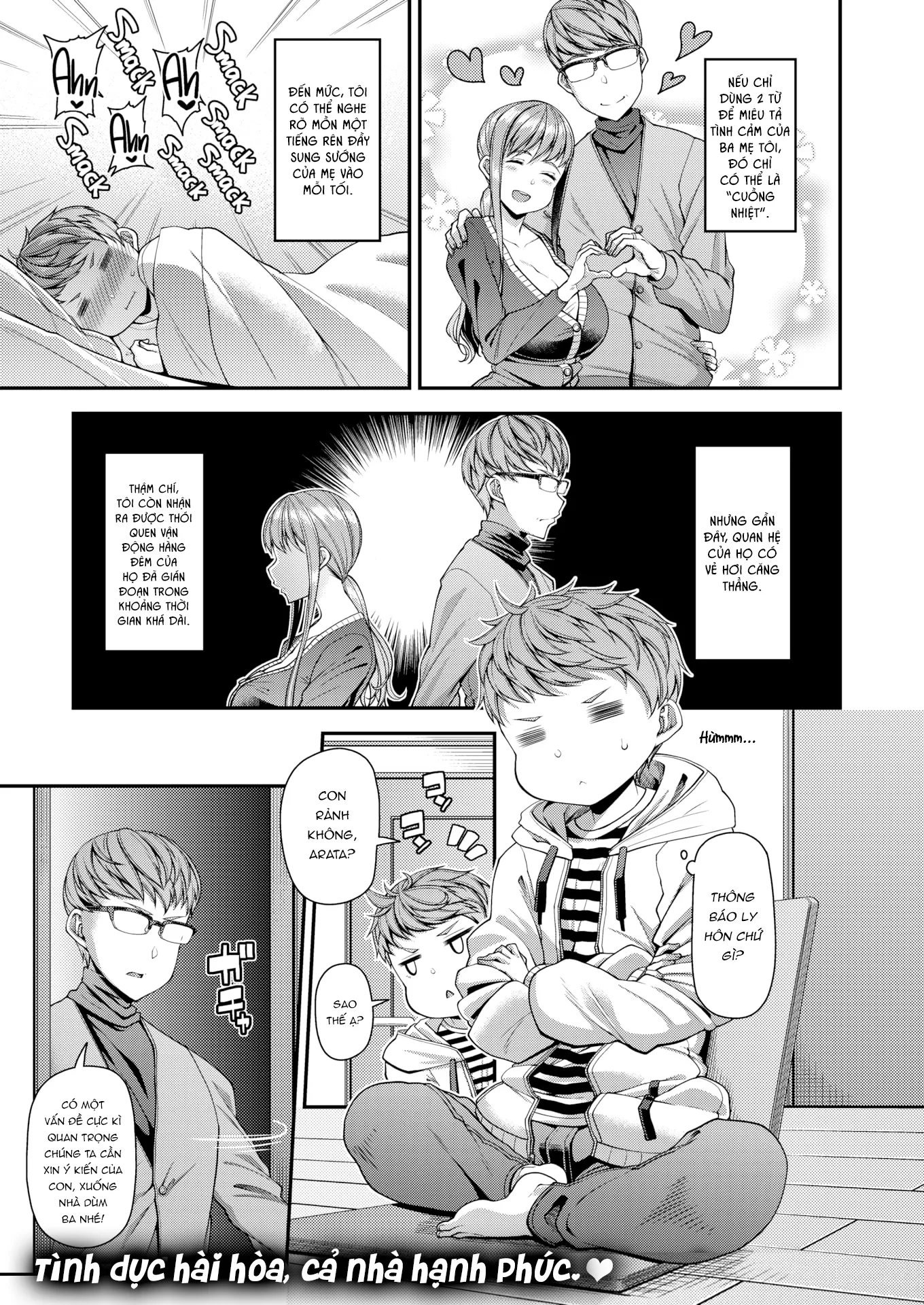 HentaiVN.net - Ảnh 1 - Vì ba, con học làm chồng của mẹ. - Oneshot