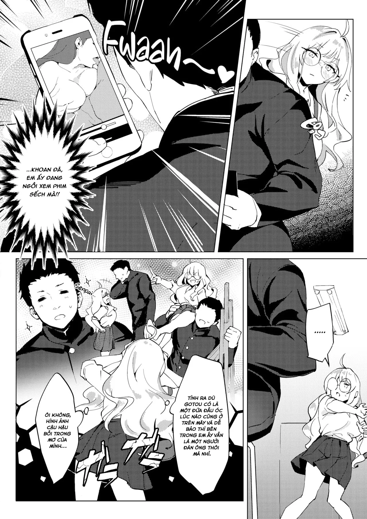 HentaiVN.net - Ảnh 3 - Cô nàng Senpai ngực bự đeo kính và những lựa chọn [Senpai no Sentaku; Senpai's Choices; 先輩の選択] - Oneshot