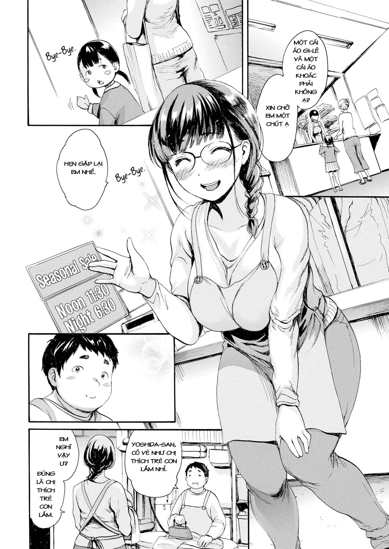 HentaiVN.net - Ảnh 5 - Cô Chị Nhân Viên Dú Bự Dâm Đãng Muốn Mang Thai [The Two At The Laundromat] - Không làm liếm cẩu ta được hoan nghênh~