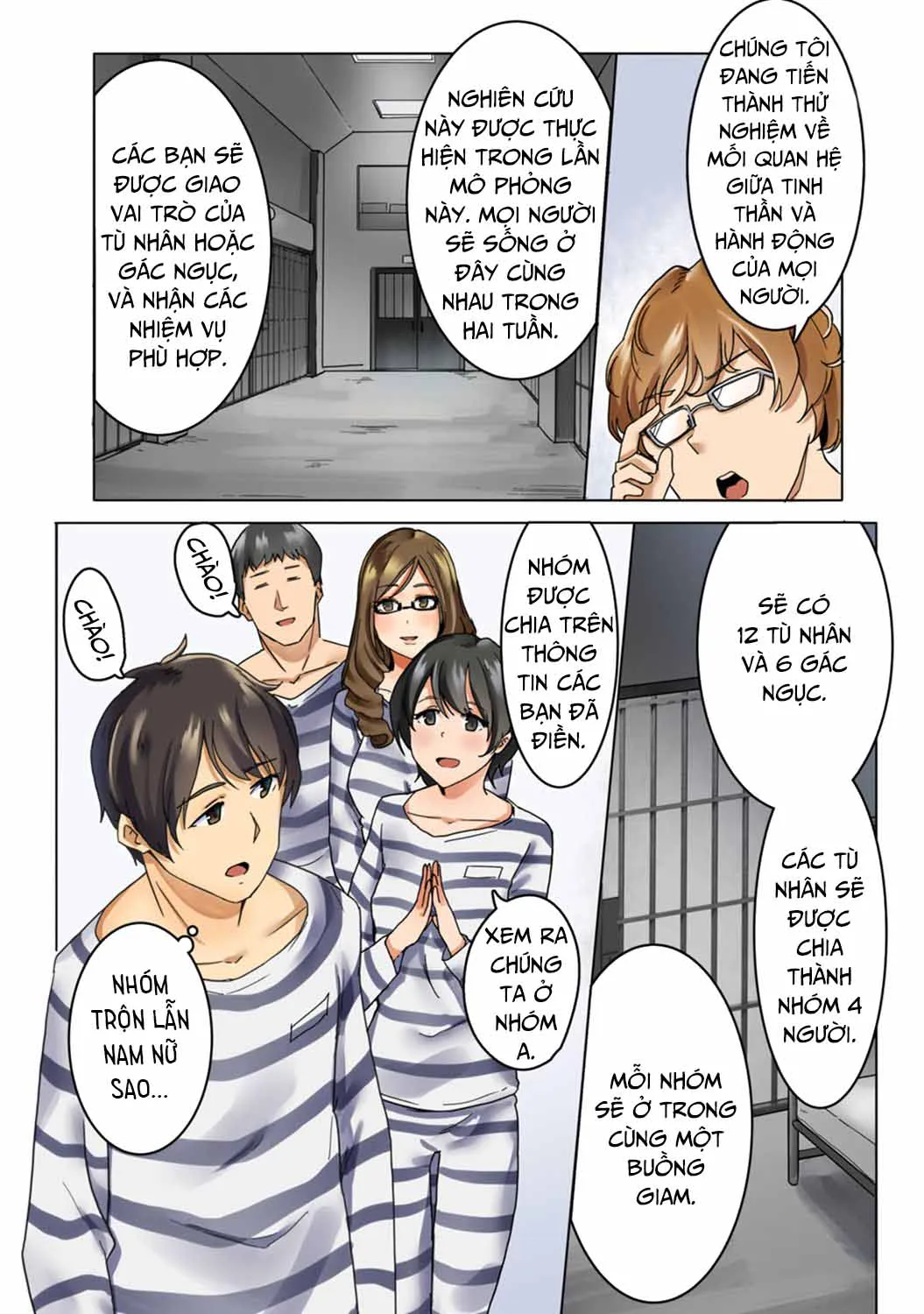 HentaiVN.net - Ảnh 5 - Kangoku Zemi Kanshu ni Zettai Fukujuu o Shiirarete [監獄ゼミ 看守に絶対服従を強いられて...] - Chap 1