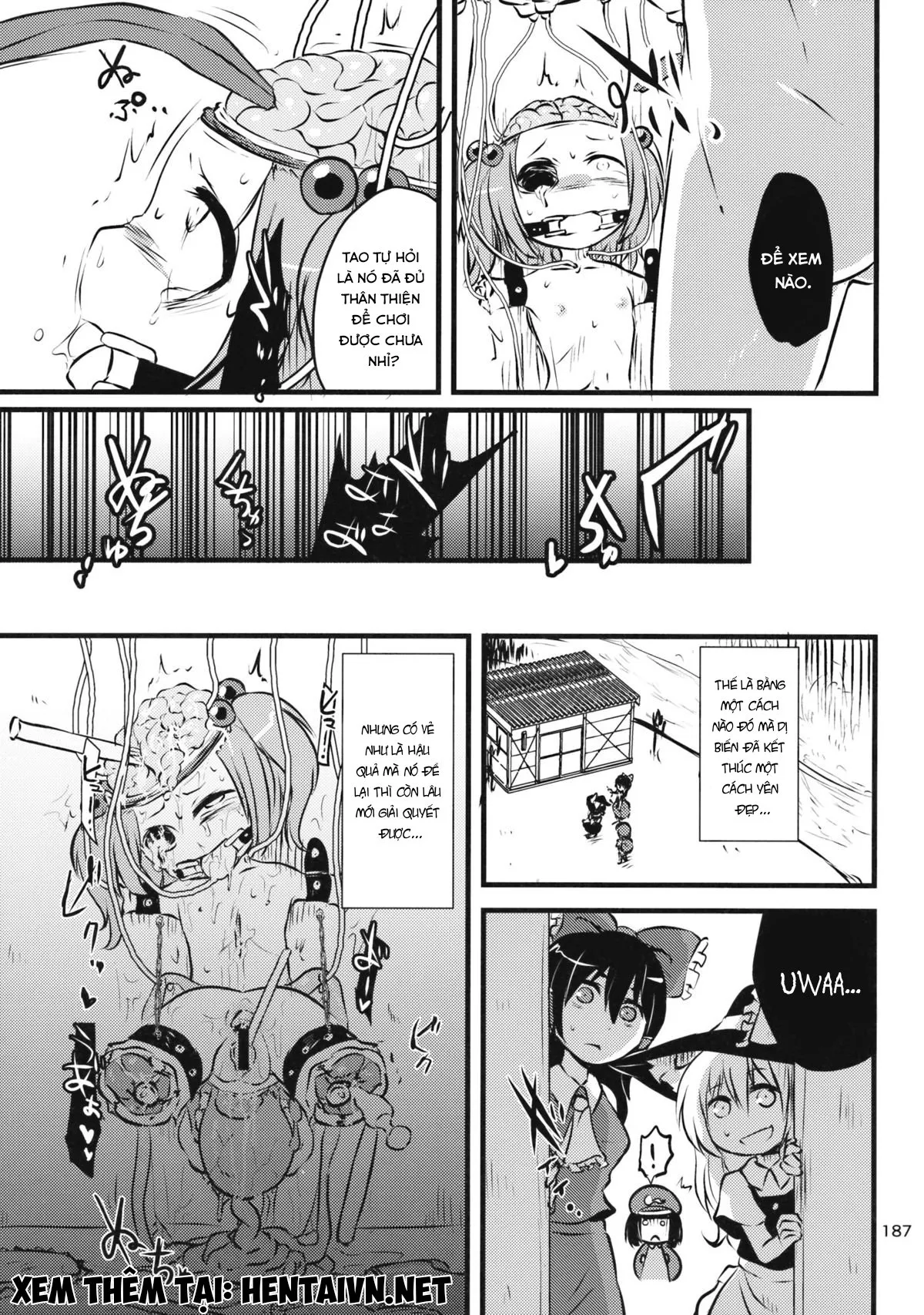 HentaiVN.net - Ảnh 6 - Tuyển tập guro ngắn( Touhou Project) - Nitori bị hội anh em đam mê dụng cụ ghé thăm