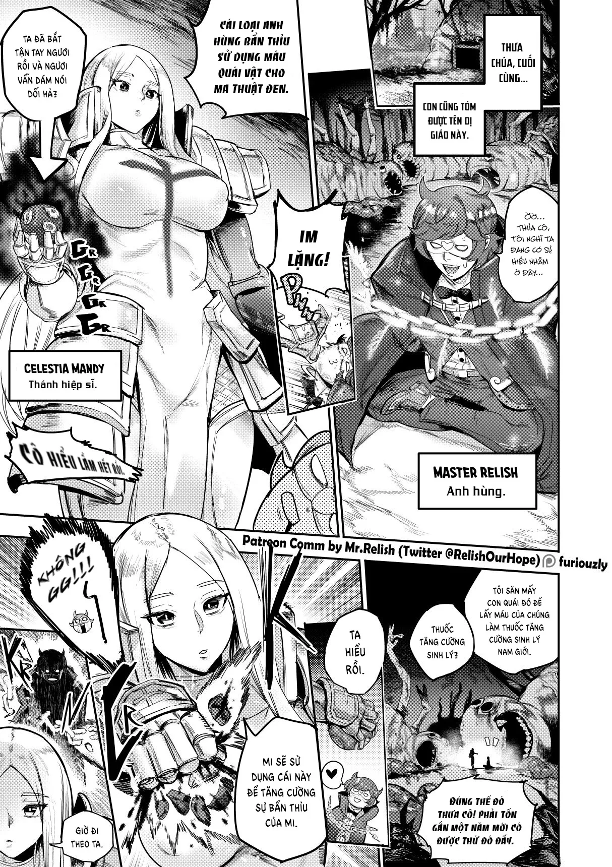 HentaiVN.net - Ảnh 6 - Relish The Mistresses - Chap 2+3: Hầu gái orc và thánh hiệp sĩ