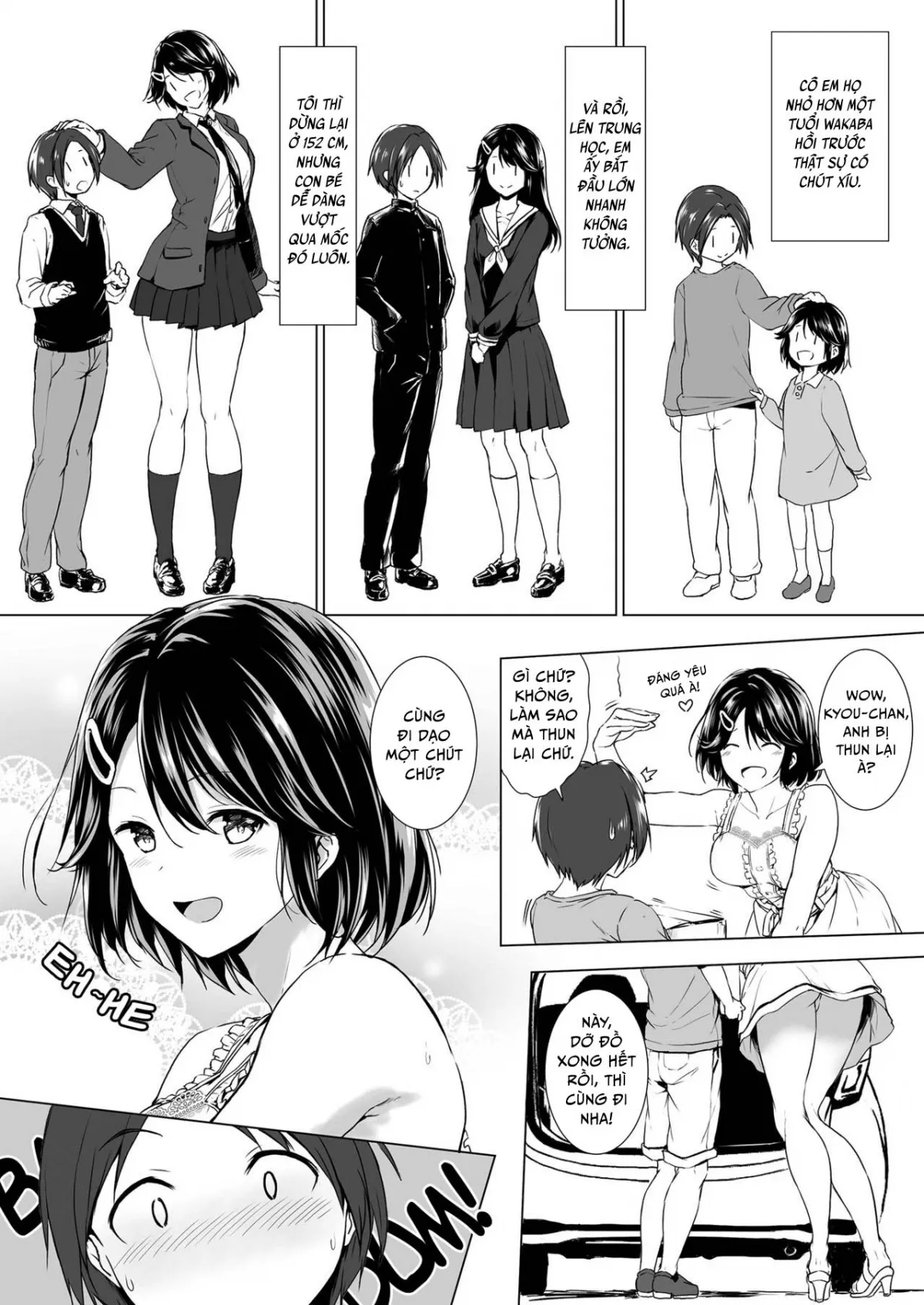 HentaiVN.net - Ảnh 4 - I Want to Do Sexy Things with My Tall Younger Cousin [Choushin Itoko to Ecchii Koto Shiyo] - Oneshot