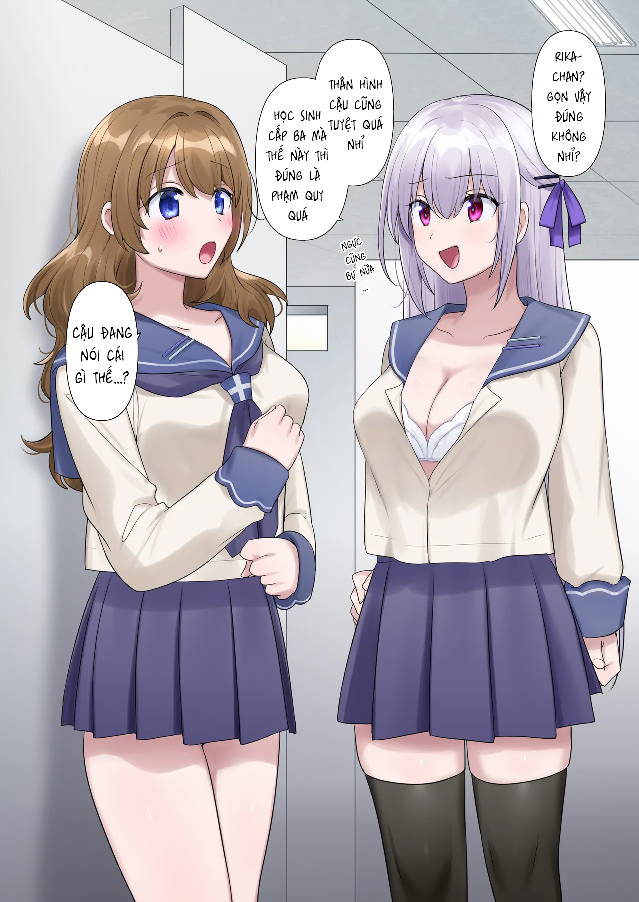 HentaiVN.net - Ảnh 14 - Lần Đầu Nhập Hồn Vào Cơ Thể Nữ Sinh Của Hồn Ma - Oneshot