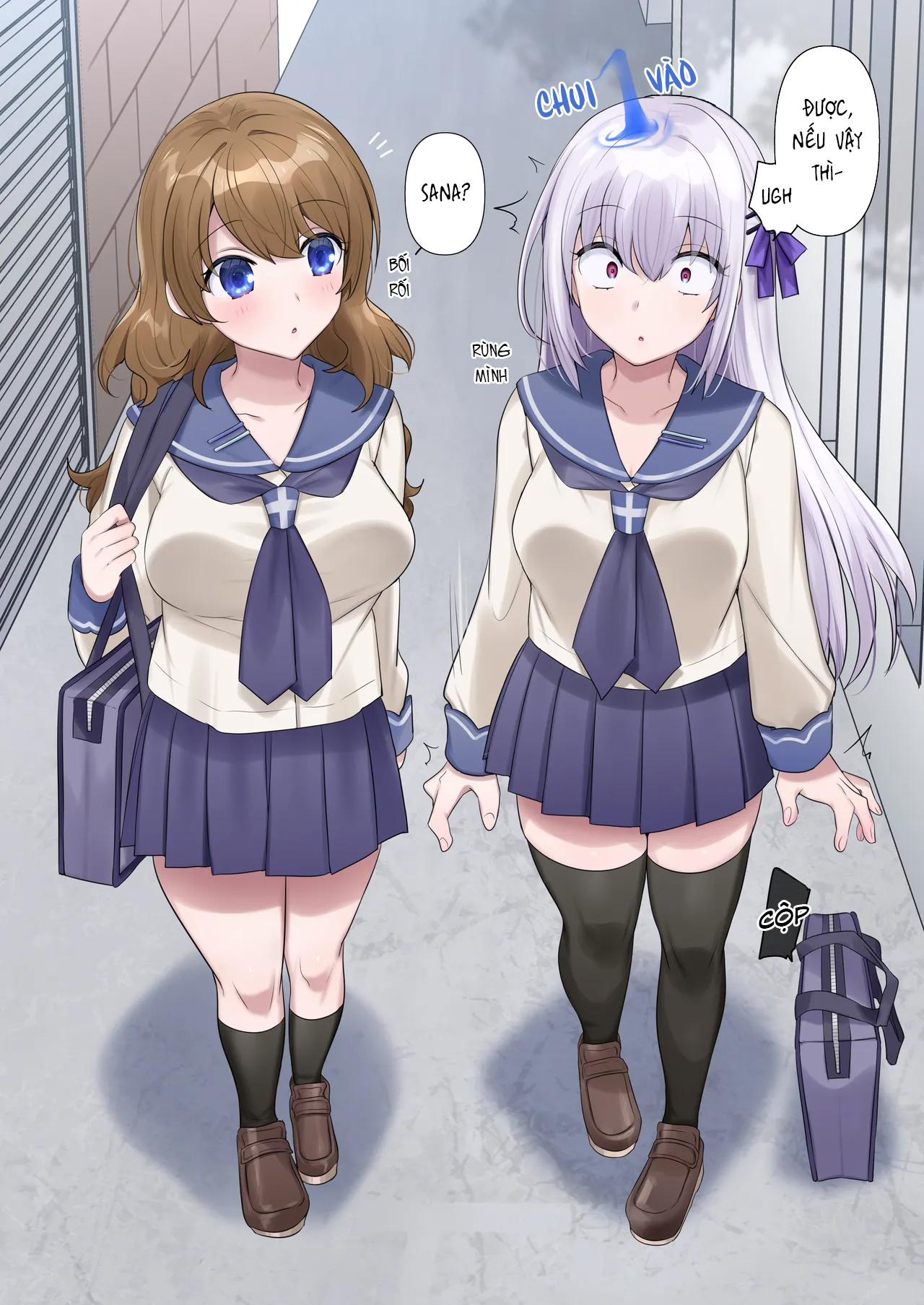 HentaiVN.net - Ảnh 6 - Lần Đầu Nhập Hồn Vào Cơ Thể Nữ Sinh Của Hồn Ma - Oneshot