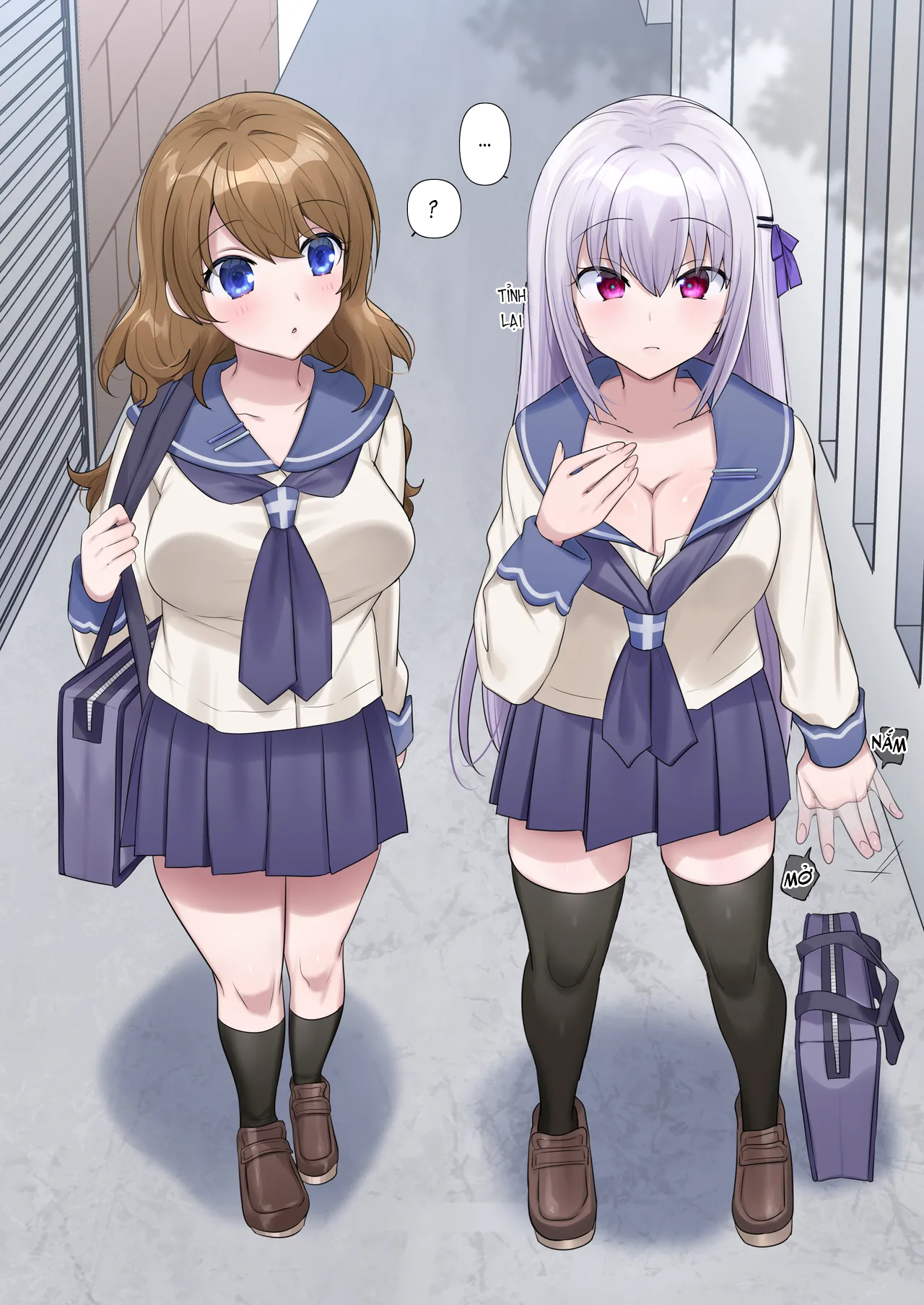 HentaiVN.net - Ảnh 7 - Lần Đầu Nhập Hồn Vào Cơ Thể Nữ Sinh Của Hồn Ma - Oneshot