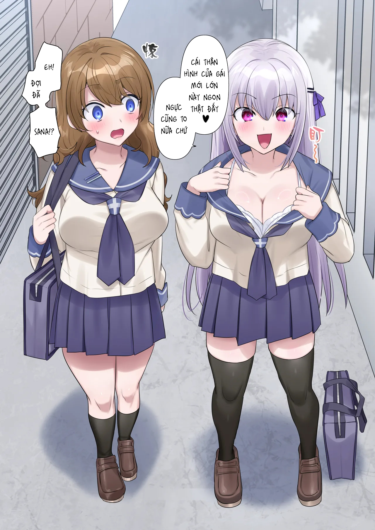 HentaiVN.net - Ảnh 9 - Lần Đầu Nhập Hồn Vào Cơ Thể Nữ Sinh Của Hồn Ma - Oneshot