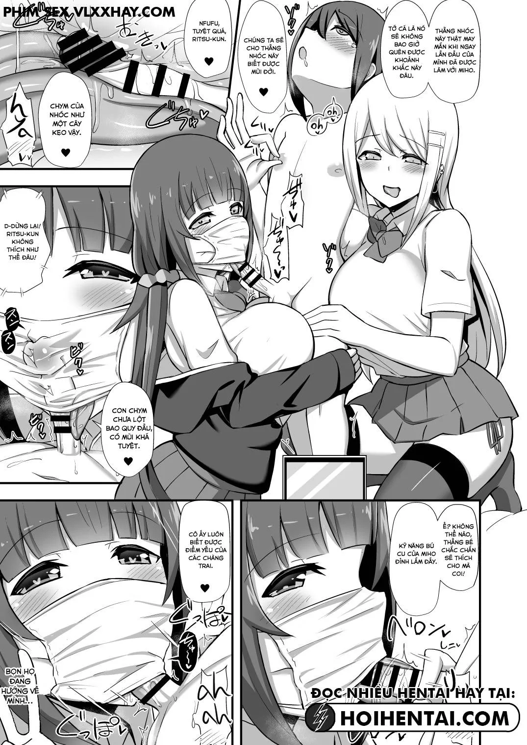 HentaiVN.net - Ảnh 10 - Fuuki No Haiboku [Dosukebe JK Gal Combi No Otouto Netori] - Oneshot