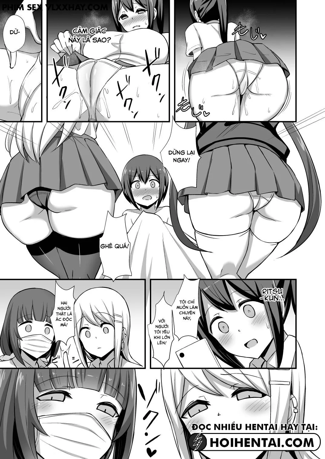 HentaiVN.net - Ảnh 14 - Fuuki No Haiboku [Dosukebe JK Gal Combi No Otouto Netori] - Oneshot