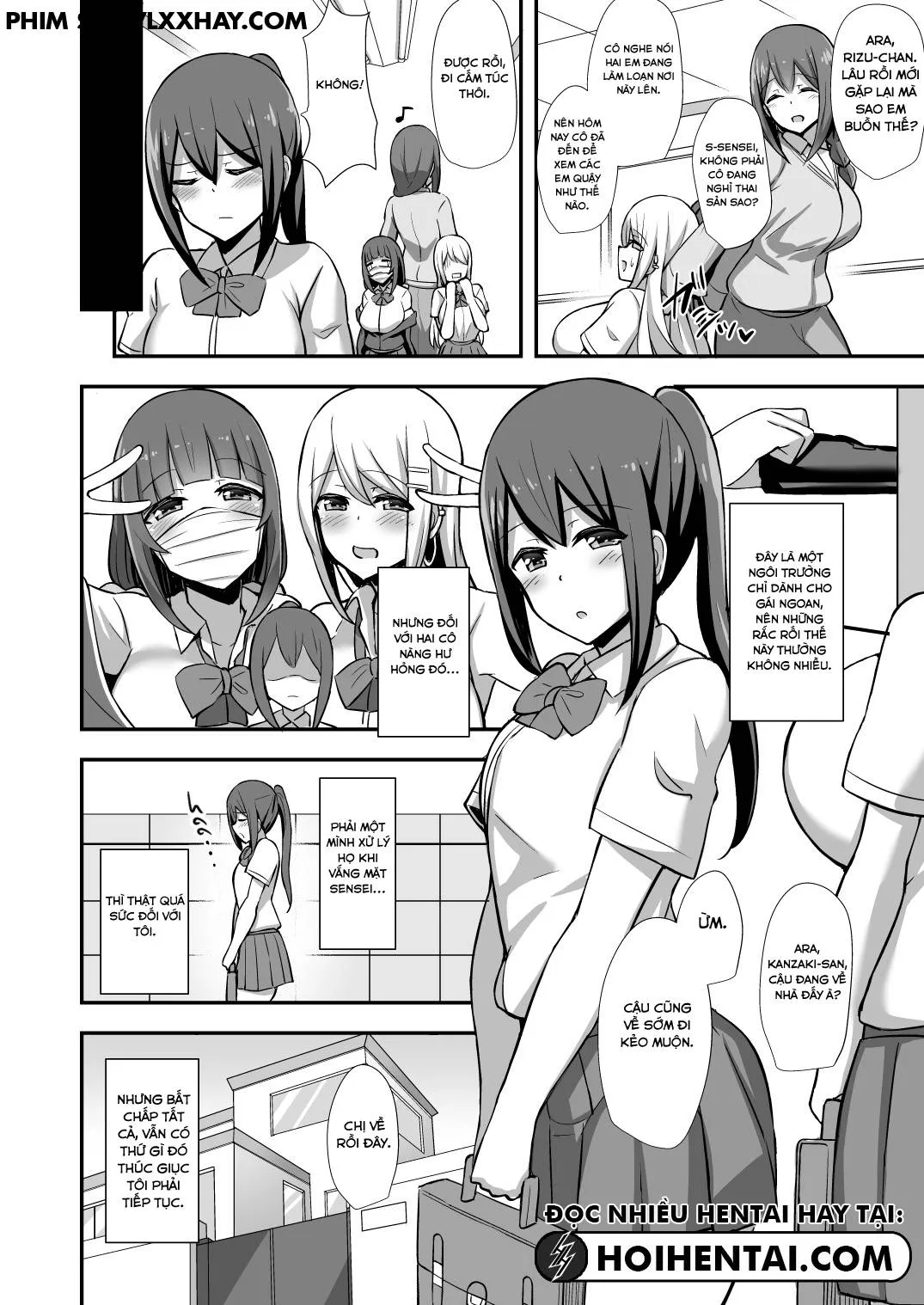 HentaiVN.net - Ảnh 3 - Fuuki No Haiboku [Dosukebe JK Gal Combi No Otouto Netori] - Oneshot