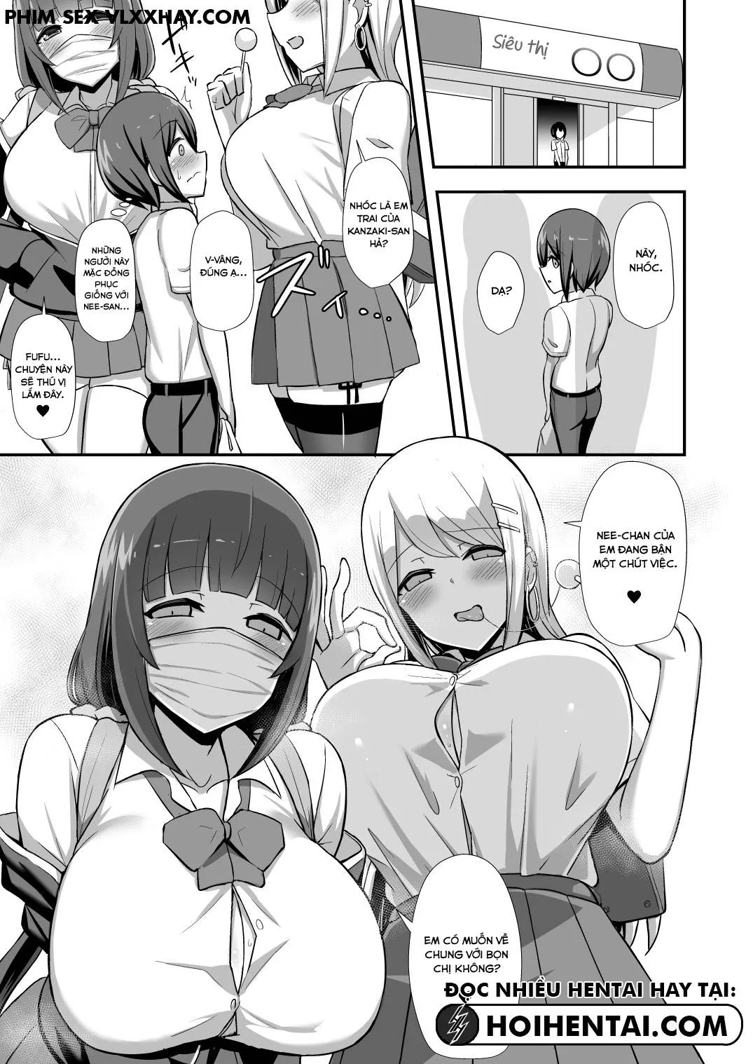 HentaiVN.net - Ảnh 6 - Fuuki No Haiboku [Dosukebe JK Gal Combi No Otouto Netori] - Oneshot
