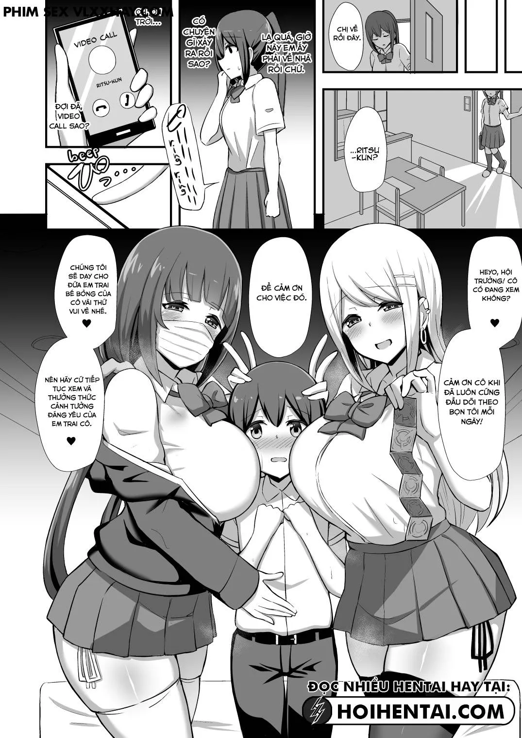 HentaiVN.net - Ảnh 7 - Fuuki No Haiboku [Dosukebe JK Gal Combi No Otouto Netori] - Oneshot