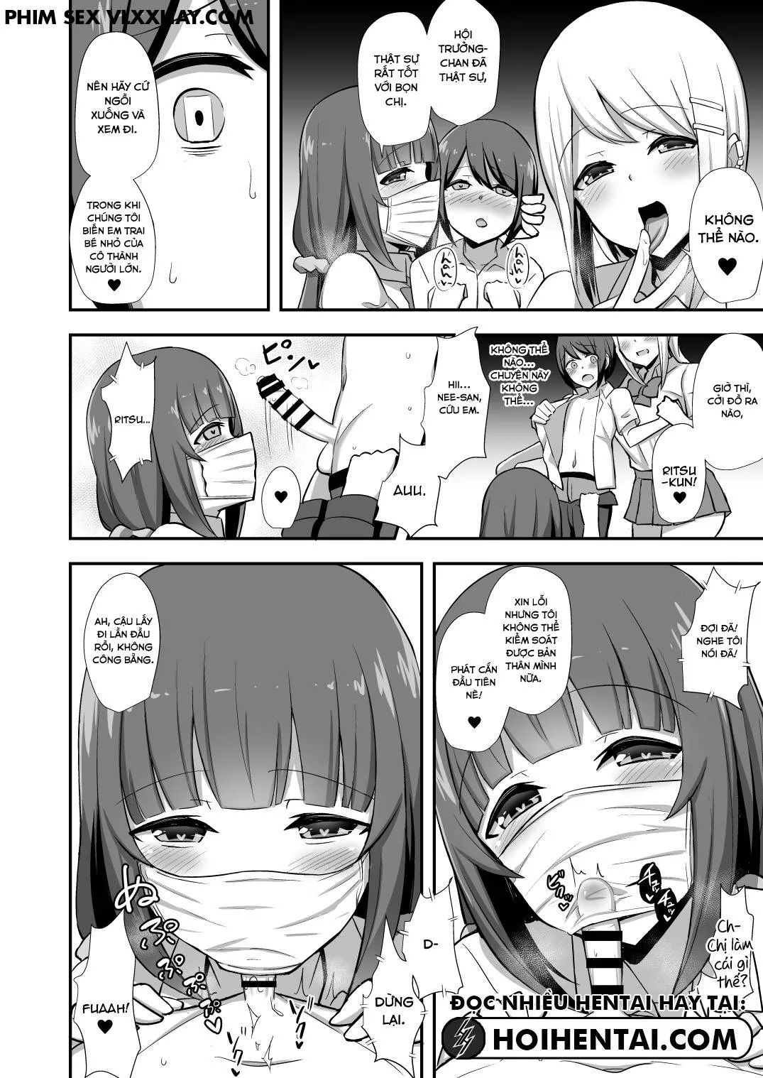 HentaiVN.net - Ảnh 9 - Fuuki No Haiboku [Dosukebe JK Gal Combi No Otouto Netori] - Oneshot