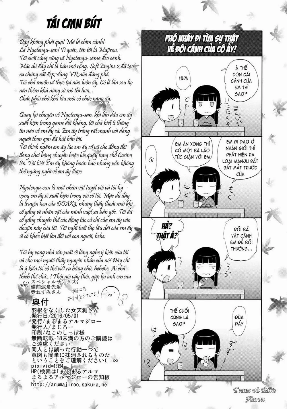 HentaiVN.net - Ảnh 27 - Hane O Nakushita Nyotengu-San (Dead Or Alive) - Oneshot