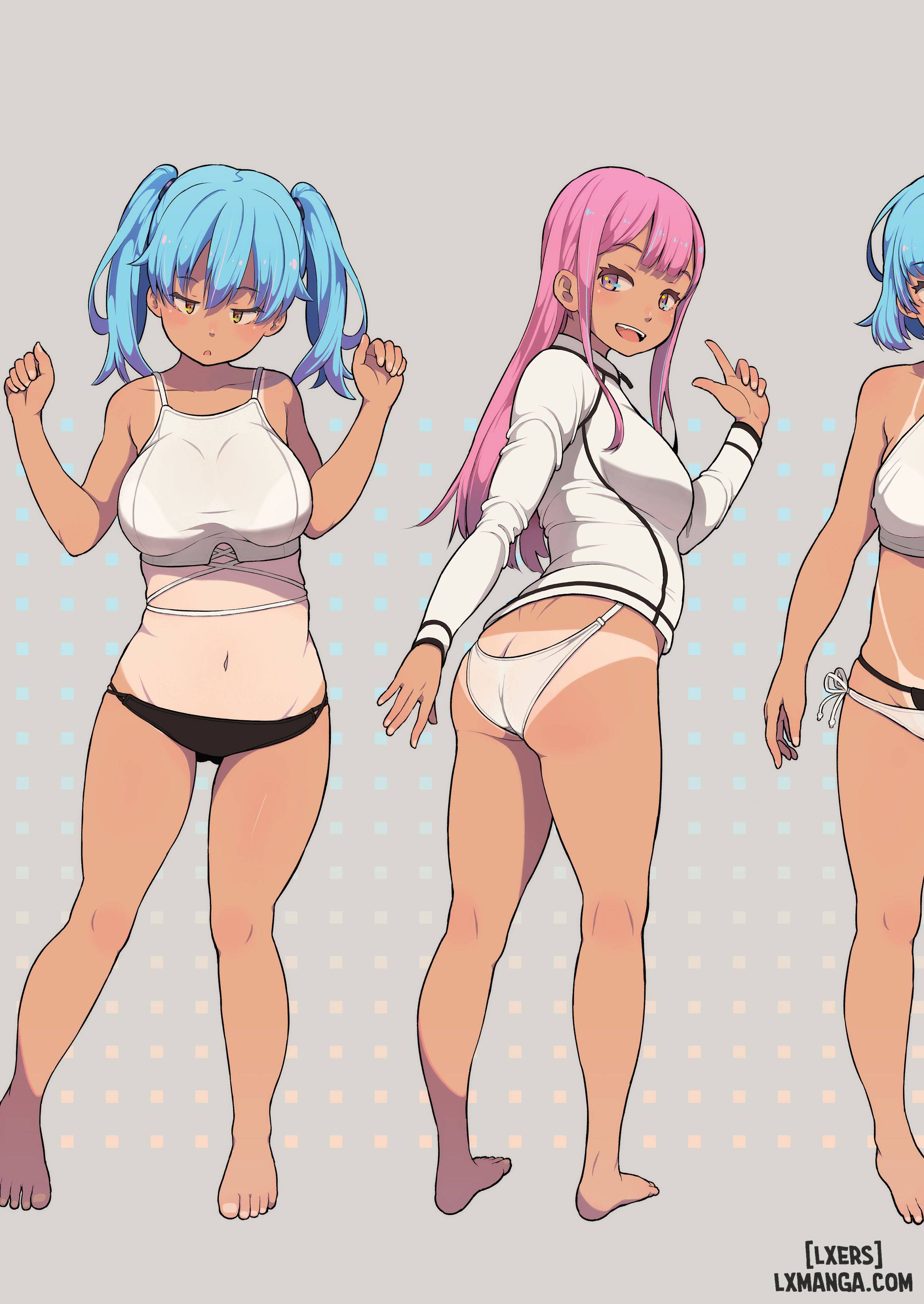 HentaiVN.net - Ảnh 45 - Tanned Girl + Blue Hair Anthology - OneShot