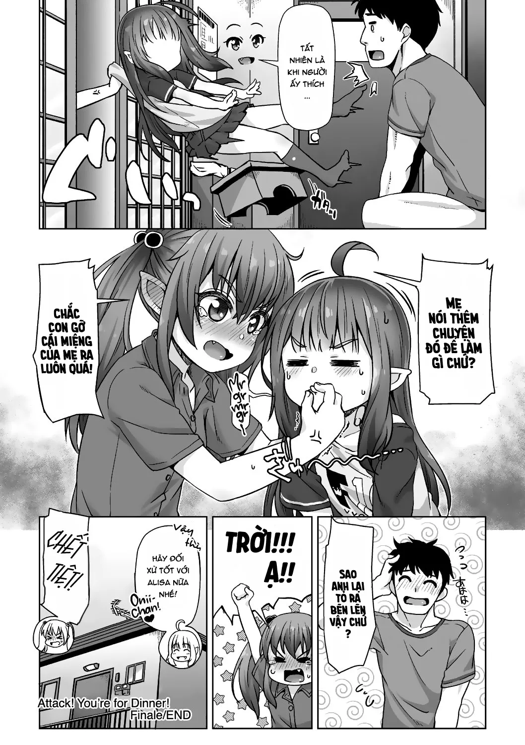 HentaiVN.net - Ảnh 22 - Tấn công! Anh là bữa tối của em! [Totsugeki! Anata ga Bangohan; Attack! You're for dinner!] - Chap 4