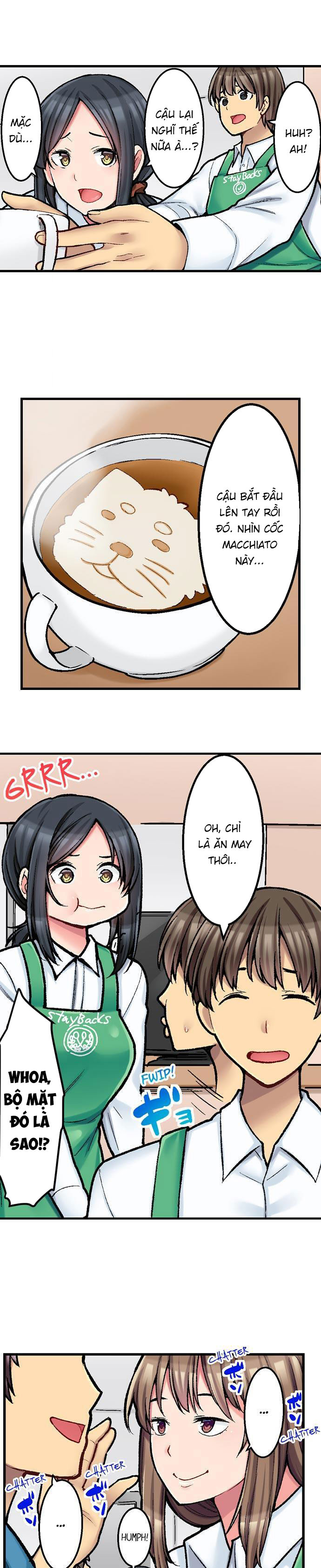 HentaiVN.net - Ảnh 8 - Món đặc biệt trong thực đơn quán Cà phê là Làm tình? [THE COFFEE SHOP'S SECRET MENU ITEM IS SEX?!] - Chap 8: Tiếp quản từ thớt cũ nè!