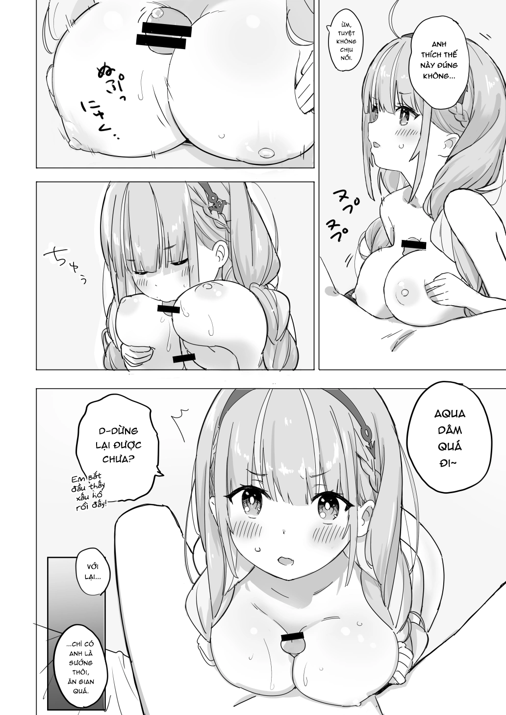 HentaiVN.net - Ảnh 5 - Tổng hợp Oneshot (Hololive) của Ura Kaizokudan - Lần đầu Aqua đi khách sạn tình yêu