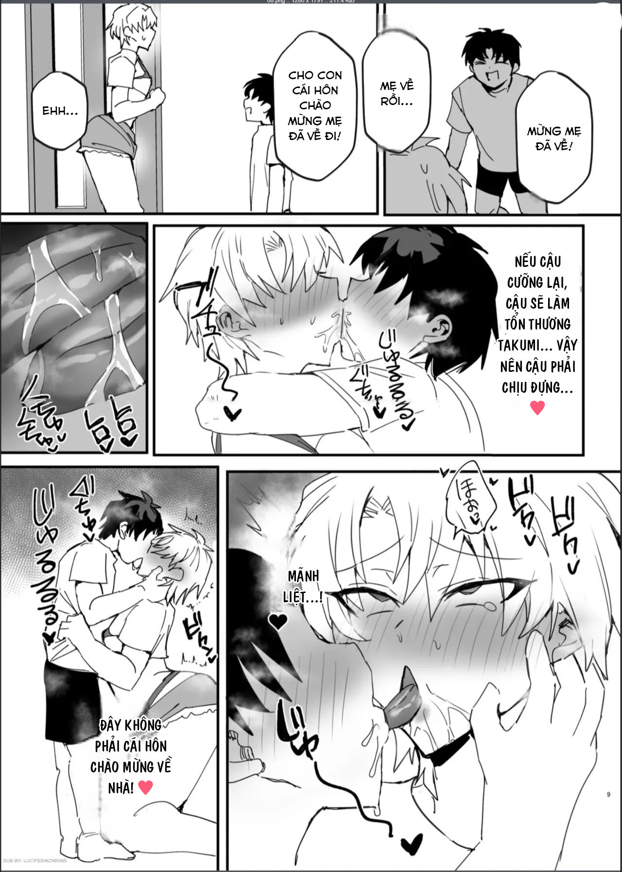 HentaiVN.net - Ảnh 8 - Yankee boy becomes mother of younger brother. And then she falls in love! - Oneshot